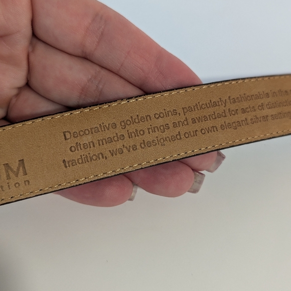 Vintage 90s Brighton Museum Belt XL Black Whimsigoth Coin Bohemian Leather - Picture 15 of 16